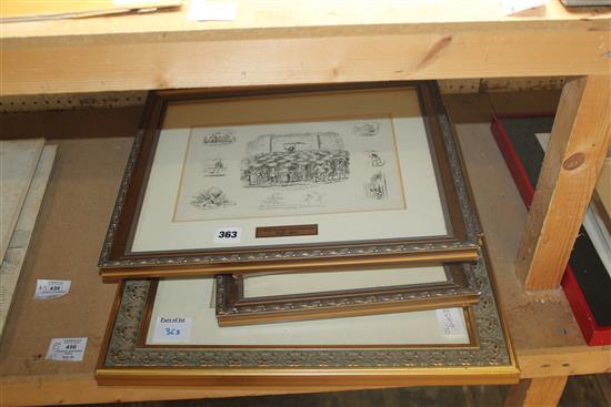 4 George Cruikshank prints(-)